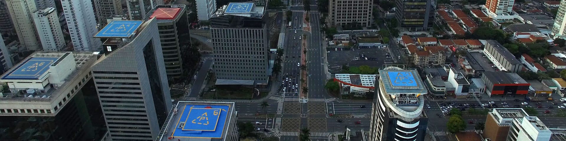 Aerial Shot of Avenue Brigadeiro Faria Lima, Sao Paulo, Brazil