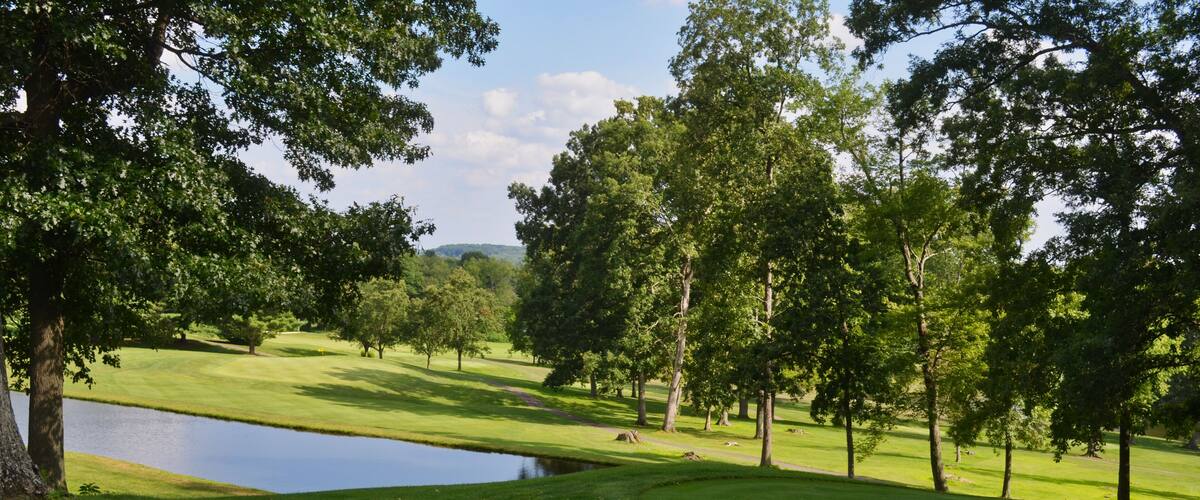Parkland Golf Course with Tee and Fairway and Green in Virginia