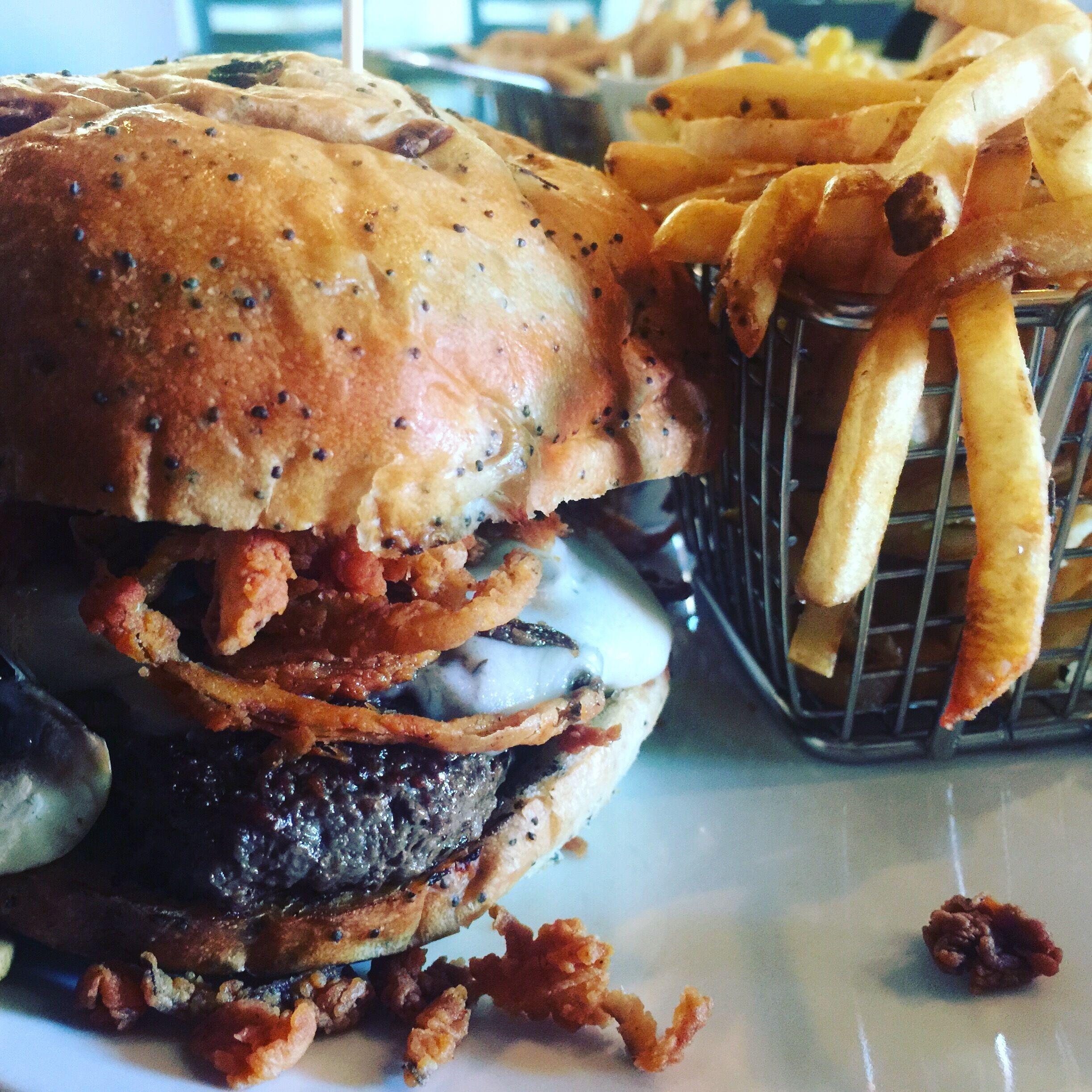Lunch!!! Anyone hungry??? The CBG Steak Burger with an Onion Roll from Crust is sure to please!  So, so, so good! Show some local love and visit the Corner Bar & Grill Fenton!  You won't be disappointed!  #lovemytown