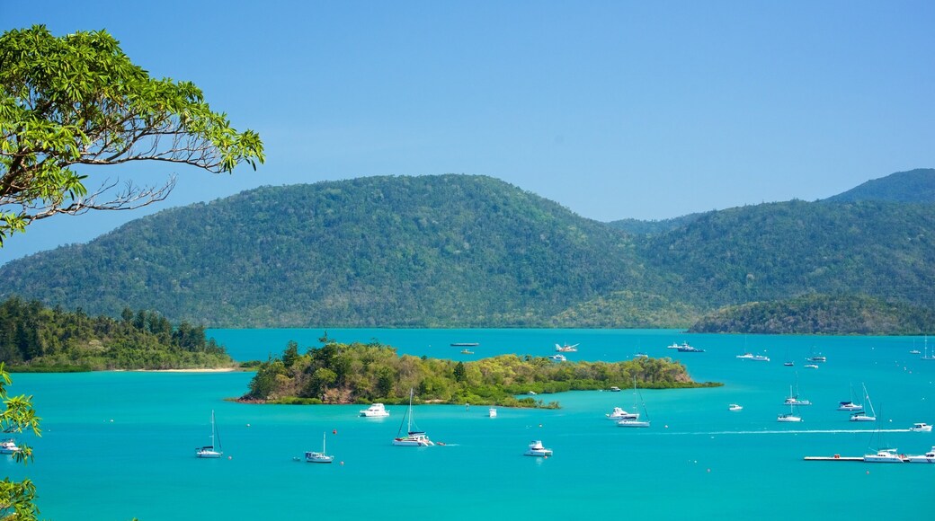 Shute Harbour which includes general coastal views and boating