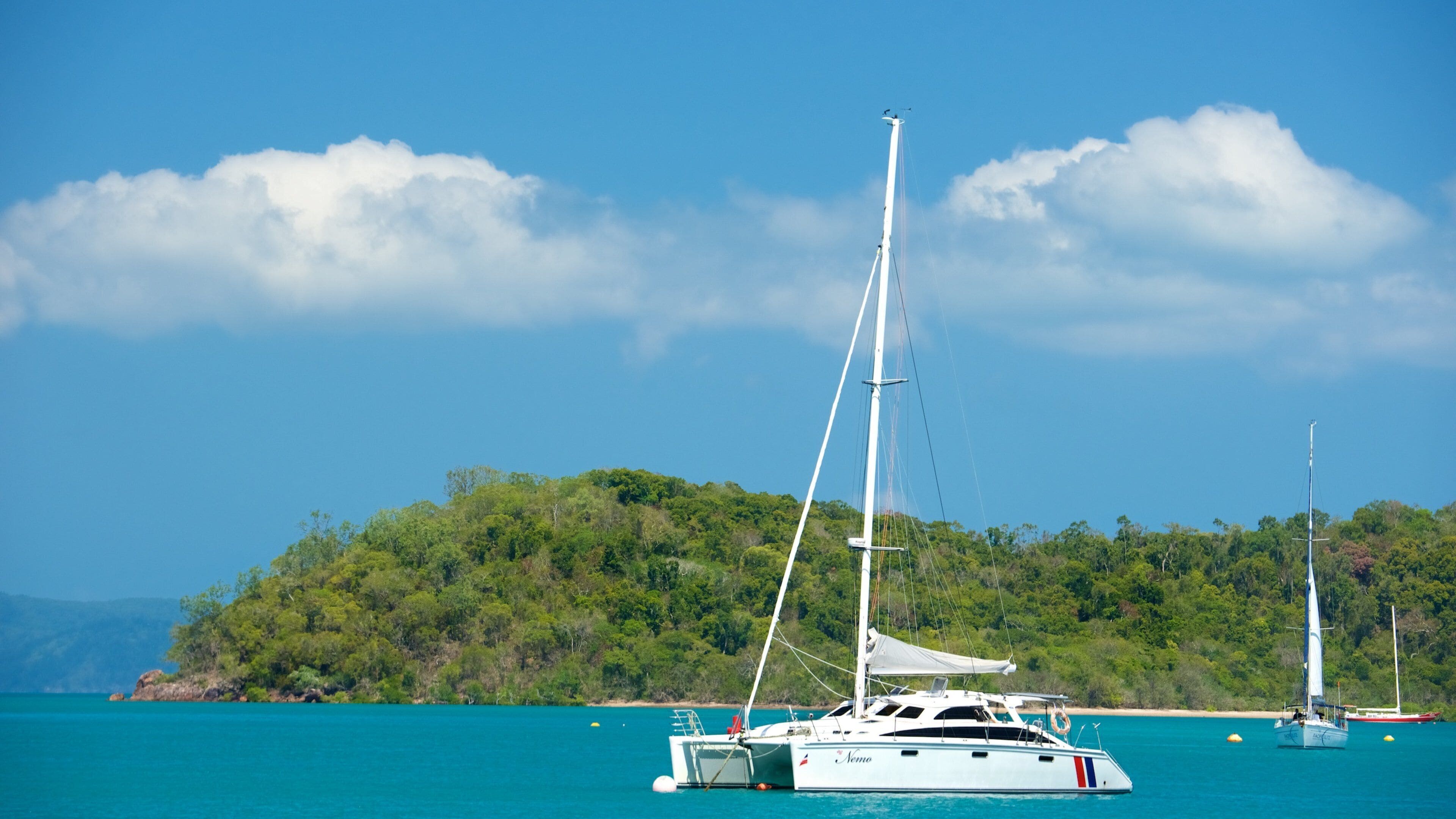Shute Harbour which includes tropical scenes, sailing and general coastal views