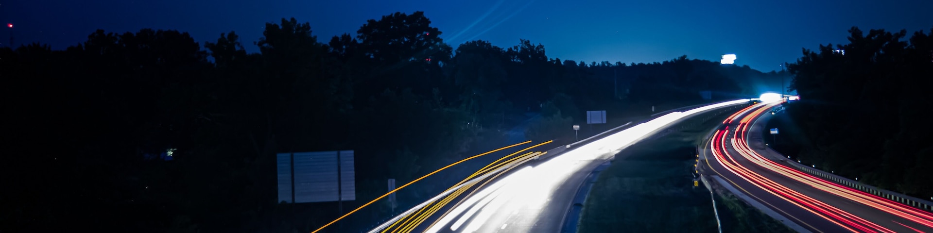 A nighttime smartphone photo on the W Main Street overpass on Hwy 1-55.