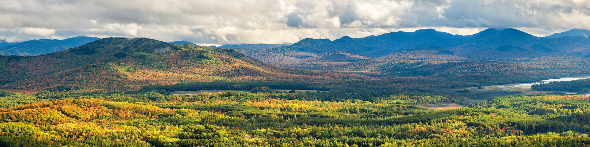View from Mount Baker Peak near Saranac Lake - Adirondack - New York