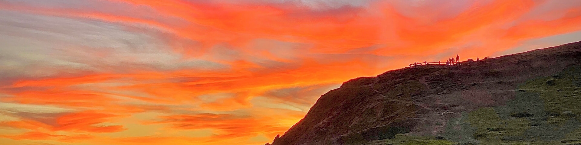 Watching the sunset at Rodeo Beach Taken from the Fort Cronkite Parking Lot.