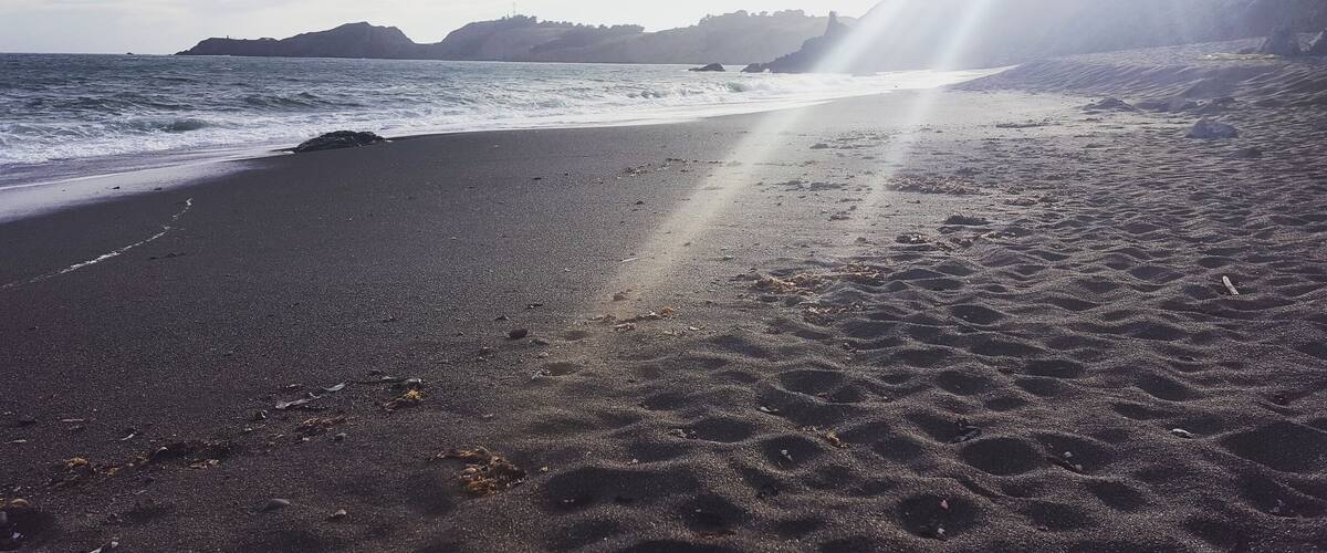Secret Black sand beach in SF
