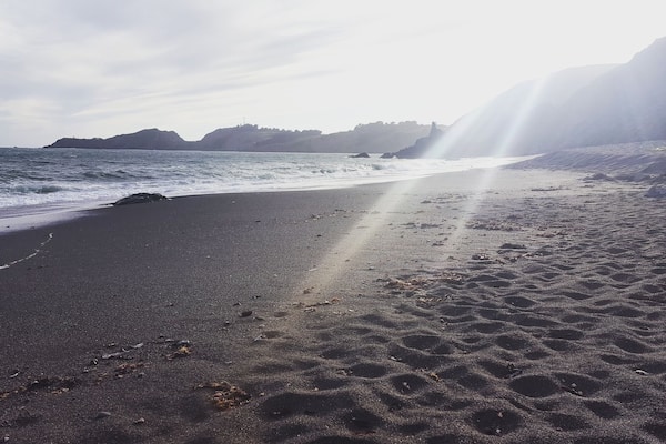 Secret Black sand beach in SF