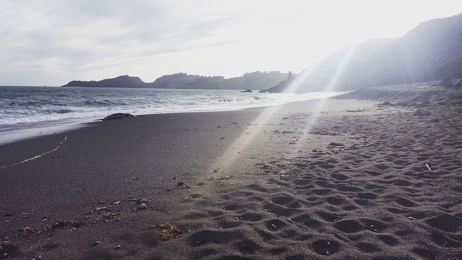 Secret Black sand beach in SF