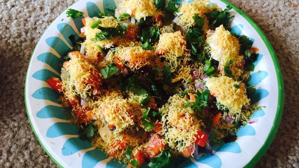 Homemade delicious indian chats . #chats #delicious photo challenge #sevpuri