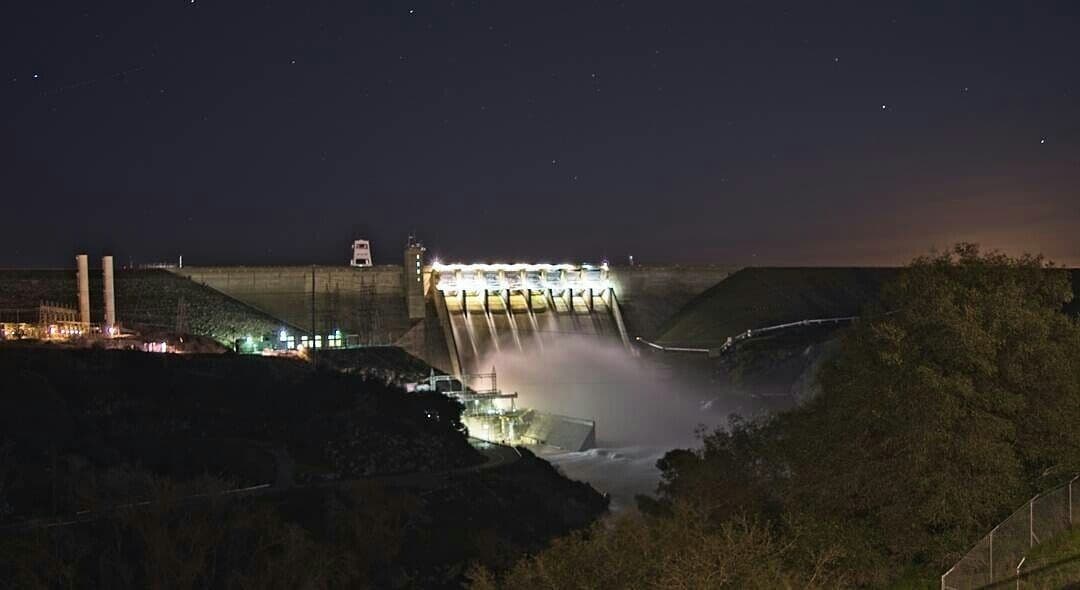 All the gates were open and the water was flowing