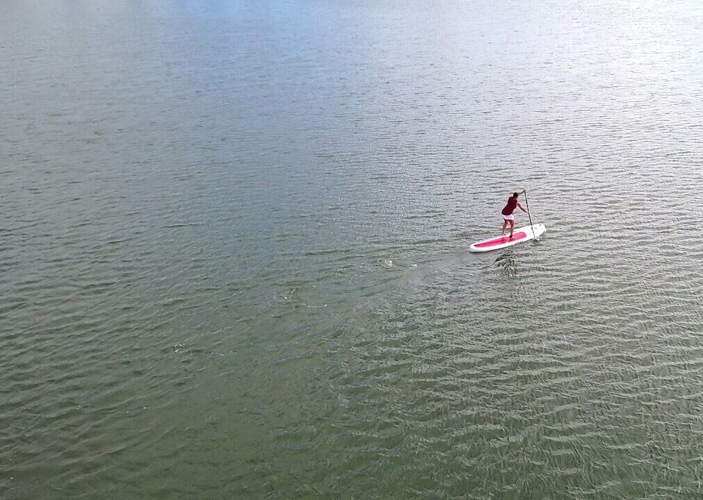 Paddleboarding towards the sunset with my nixy iSUP