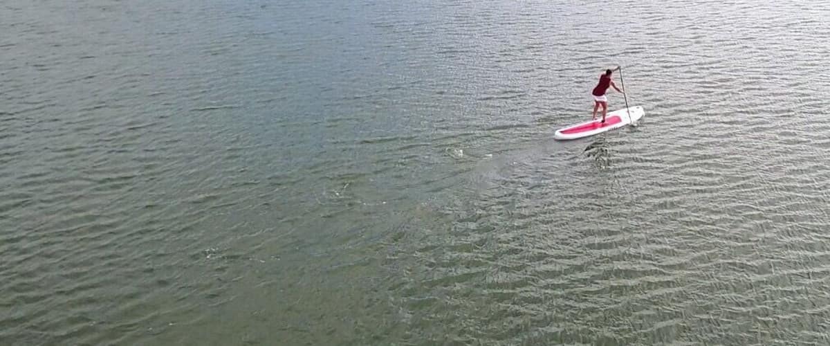 Paddleboarding towards the sunset with my nixy iSUP