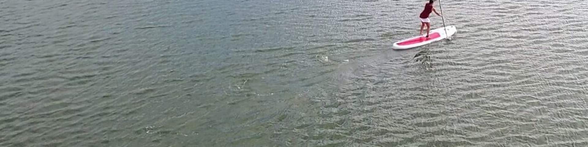 Paddleboarding towards the sunset with my nixy iSUP