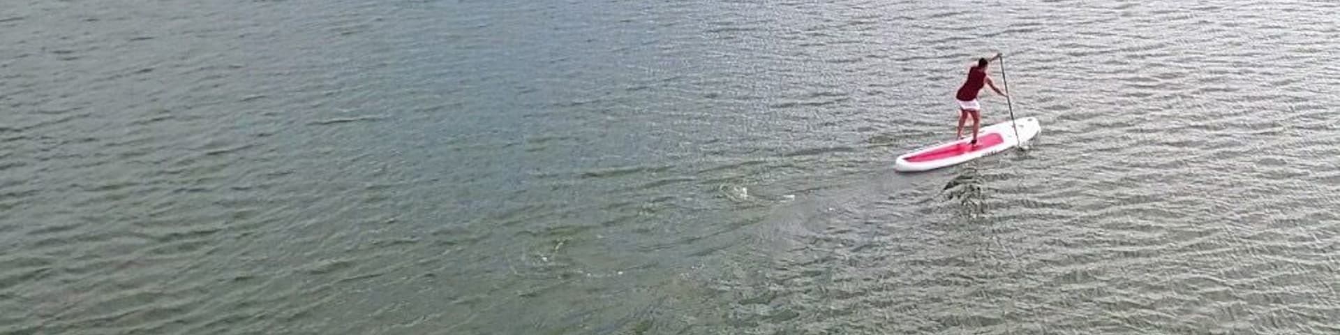 Paddleboarding towards the sunset with my nixy iSUP