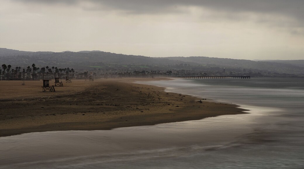 Looking south from the pier on an a gray day