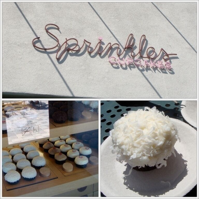 Founded by Candace Nelson, this cupcake boutique offers delicious, moist, and decadent treats.  There are several locations throughout California, and you can vote to bring Sprinkles to your town!  I'd recommend the red velvet and lemon coconut.  Sprinkles also offers different flavors depending on the day of the week.  Candice Nelson is also featured on Food Network's show Cupcake Wars!  