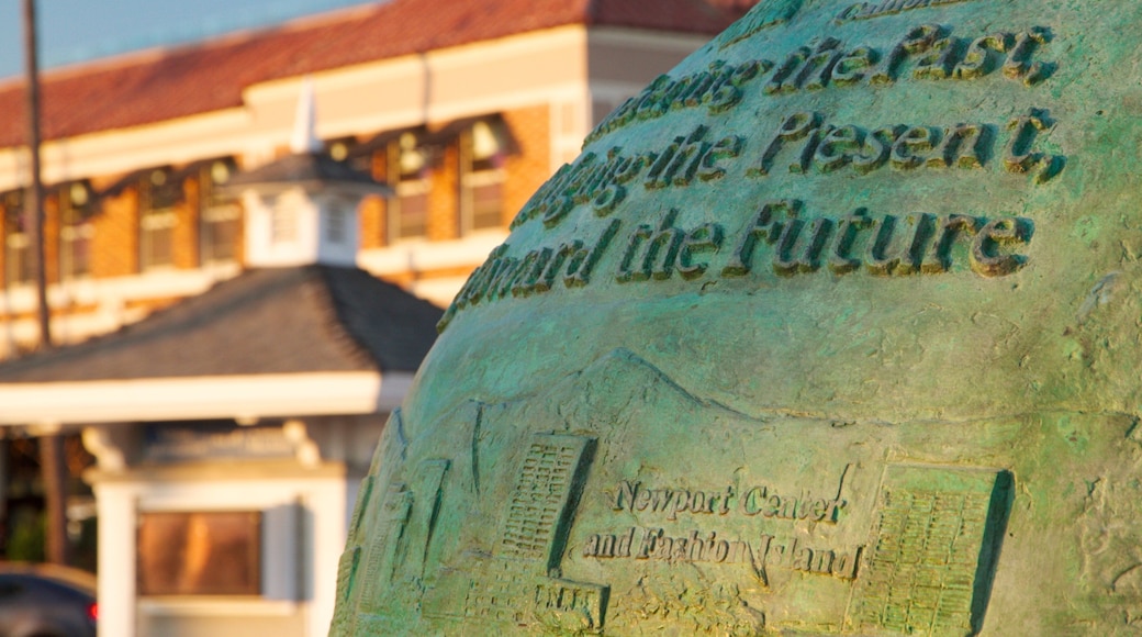 Newport Beach featuring a monument and signage
