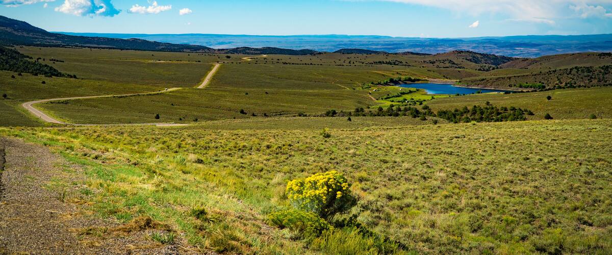 Forsyth Reservoir, Utah - USA. General view of the reservoir in summer