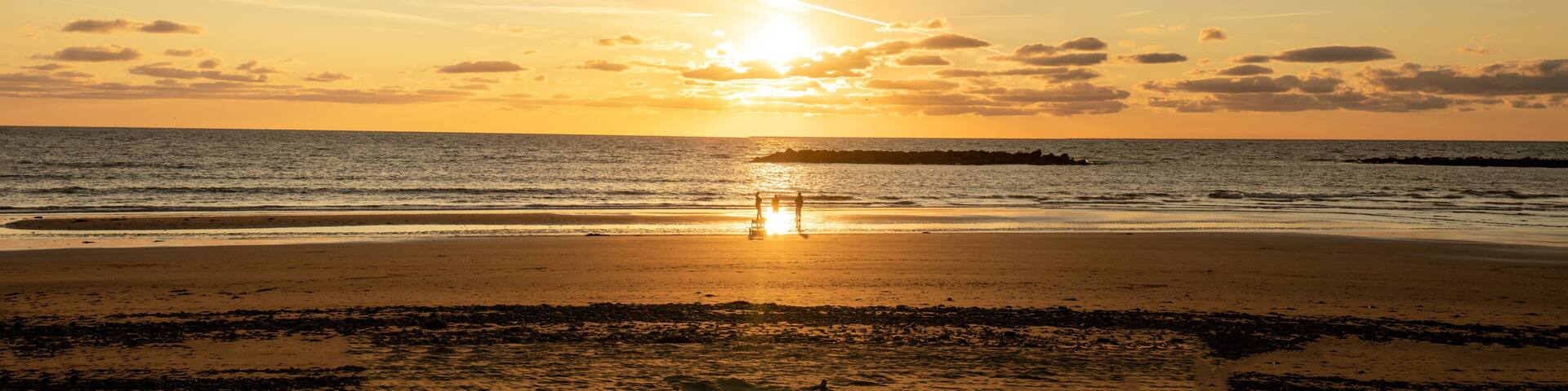 Sunset along the west coast of Wales.