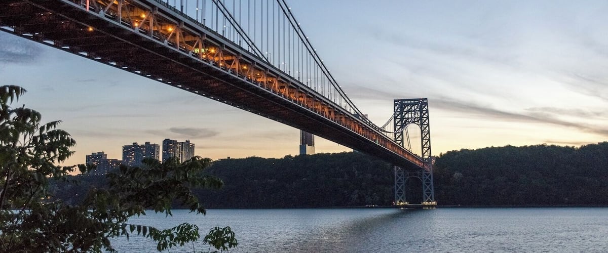George Washington Bridge from Washington Heights at the water's edge. #BVStrove