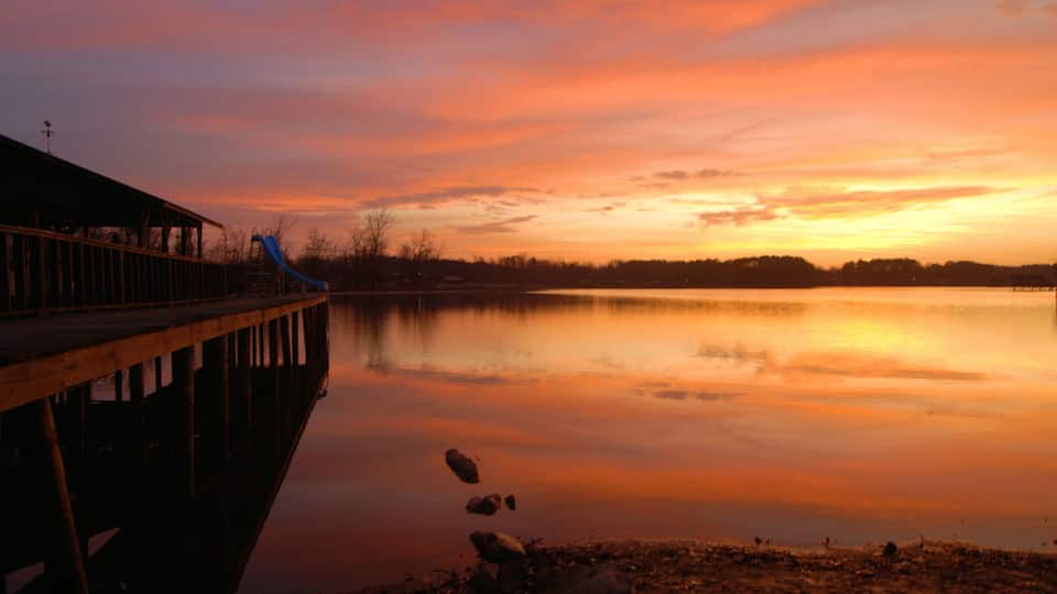 Sunrise at Lake Weiss near Cedar Bluff, Alabama
