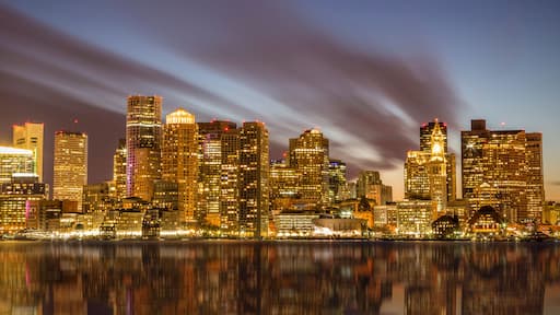 The skyline of Boston in Massachusetts, USA.
