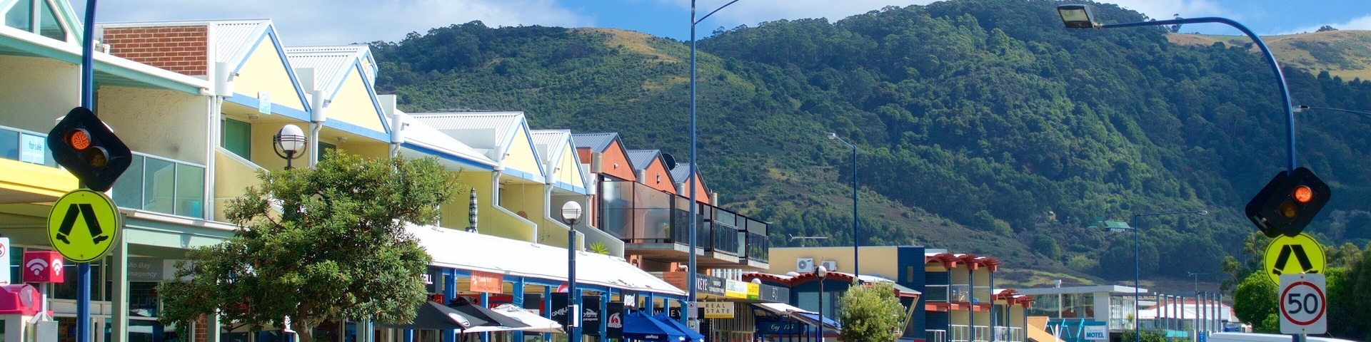 Apollo Bay which includes street scenes
