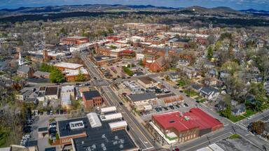 Aerial View of Franklin, Tennessee during Spring