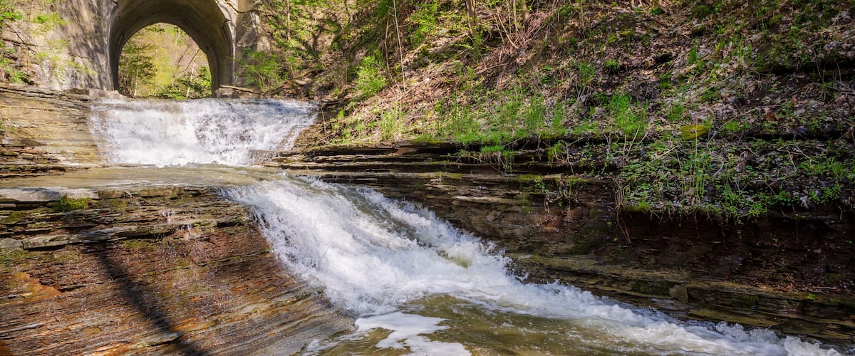 Glen Mill Falls, Scenic spot in New York State