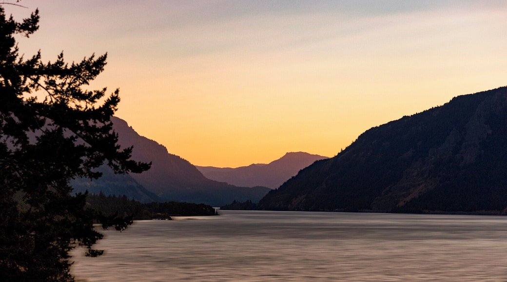 Looking down the Columbia River.