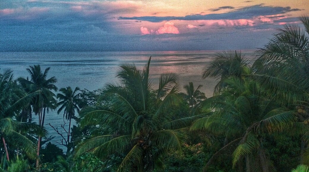 Taken facing east from the deck at the lower mango tree dorm at Safari. The sun sets on the other side of the island, but if you don't feel like walking over the reflection is pretty beautiful too.