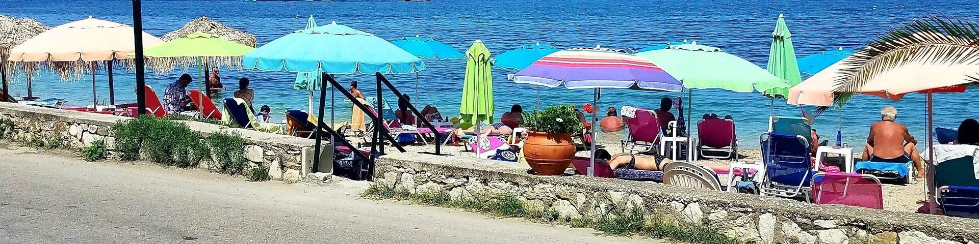 Benitses is a lovely, friendly little town just south of Corfu Town on the eastern shore of Corfu. The beaches here aren't sandy (head to the western side of the island for that) but the water is clear and cool and just right for swimming and snorkeling.
#BeachBound
