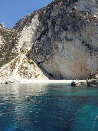 Imaginary uncontaminated beach where Ulysses landed