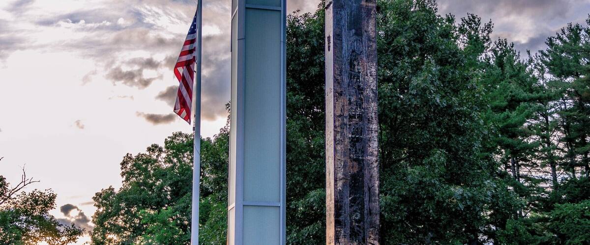 September 11 Memorial in Benson Park, Hudson, NH.  Made from steel from the Twin Towers.
