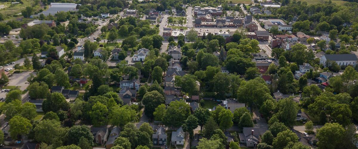 Hudson Ohio aerial photography, Hudson