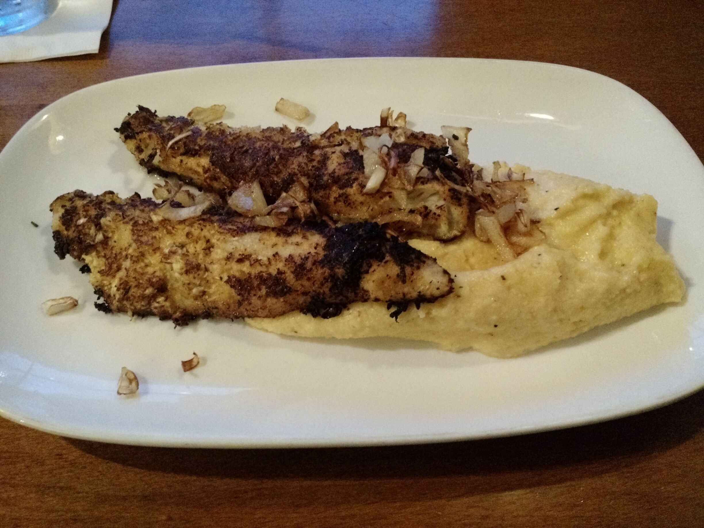 Cauliflower Crusted Walleye. 