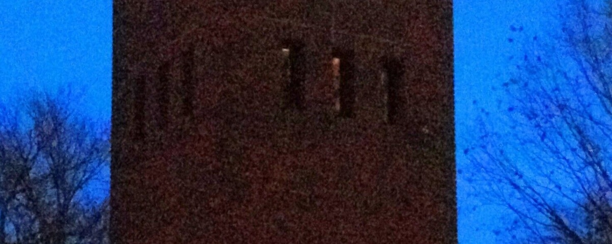 Clock Tower on Hudson Square. 8:12 PM