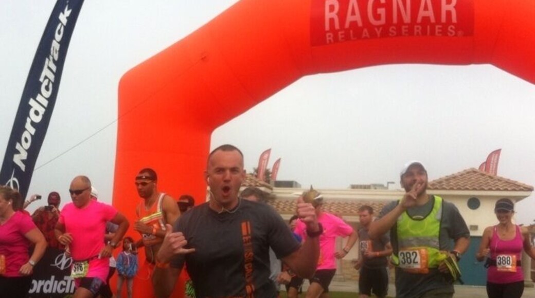 The start of the So Cal 2012 Ragnar Relay. 12 member teams run out the 203 mile course from Huntington to Coronado over ~30 hours. A nice intense experience with tons of discoveries. I'm gonna do it again. Maybe Napa Ragnar next.