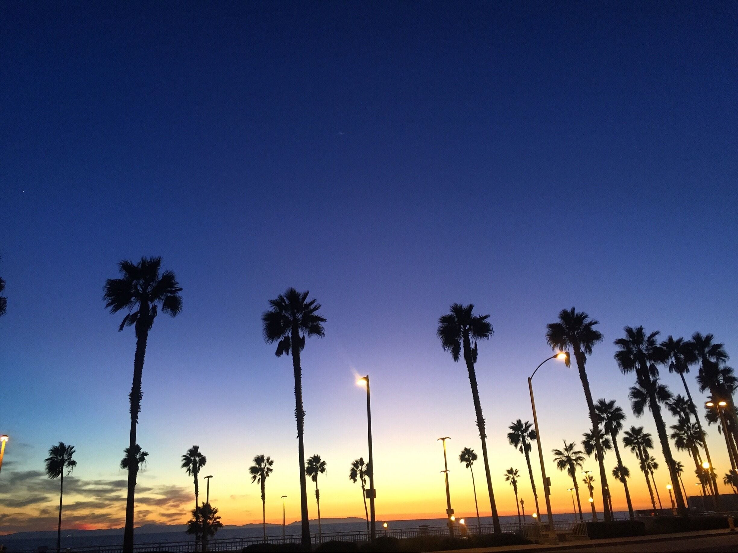 California sunset in Surf City