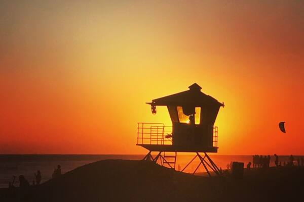 Endless Summer: Lifeguard on duty captured at the close of day.
#adventure