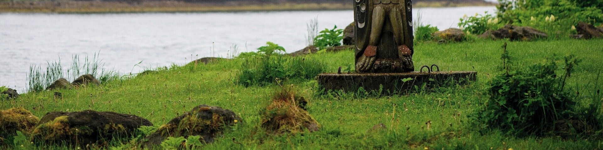We found this totem pole on a small island near Craig.
