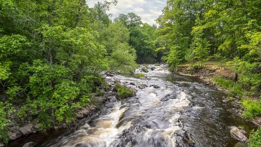 Kimball Park Falls on the Montreal River in the town of Hurley in Wisconsin USA