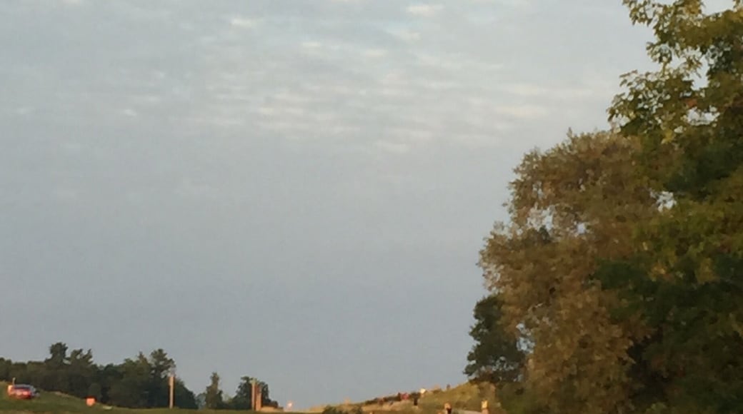 Mile 9 of the Full Moon Half Marathon, on the Old Plank Trail in Sheboygan County, Wisconsin