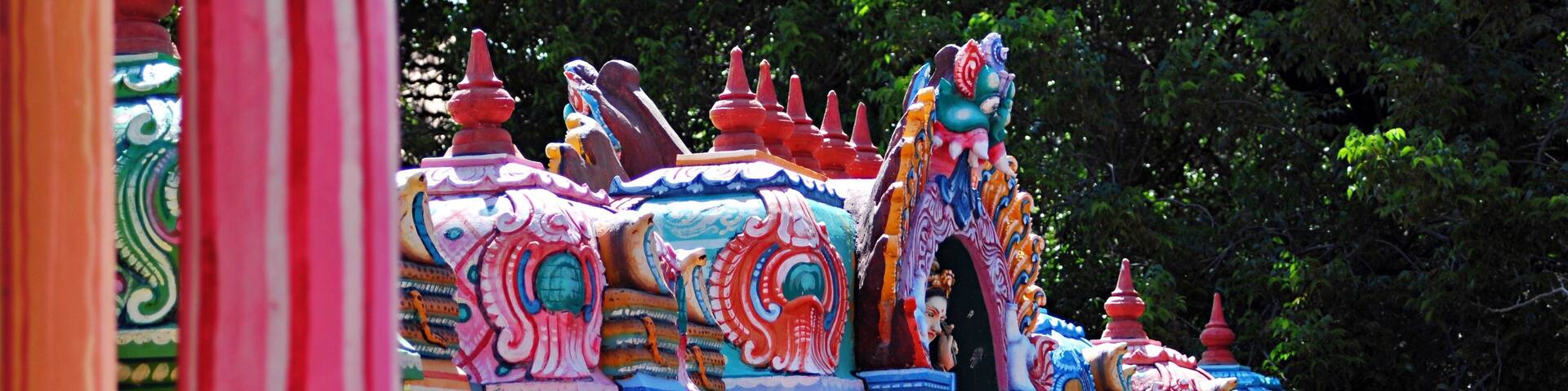 Nainativu Sri Nagapooshany Amman Temple is a colourful Hindu Kovil situated in Jaffna peninsula in Sri Lanka. It showcases the vibrant Hindu culture that exists in the Northern parts of the island.