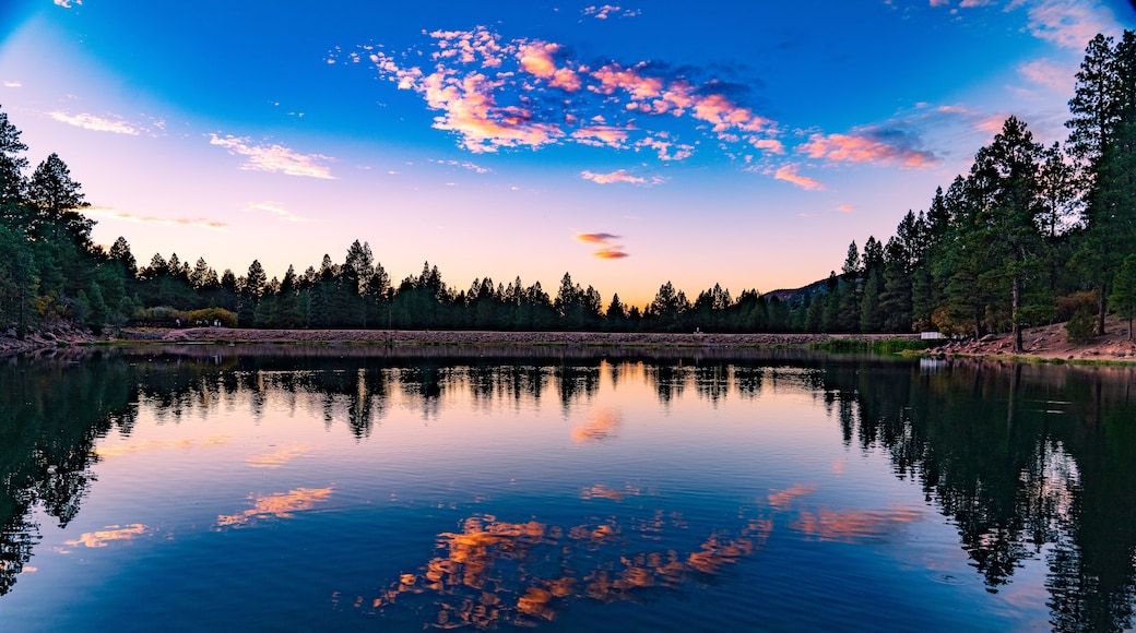 Sunset Reflected in Pine Valley Reservoir