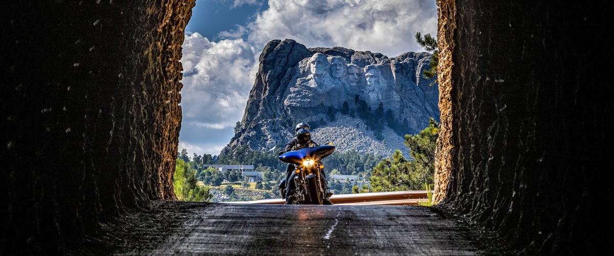 Iron Mountain road tunnels lead to the memorial. A great place to drive the American roads.#adventure