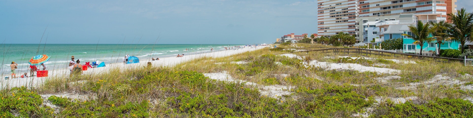 Redington Shores featuring a beach, a coastal town and general coastal views