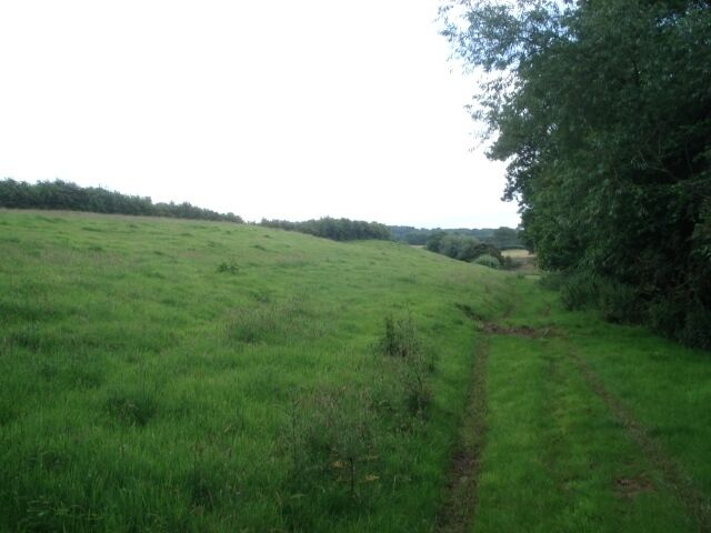 Footpath on Underley Farm Looking south-east on the new conservation farm walk.