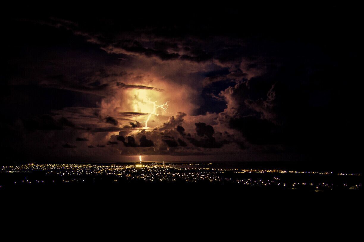Lightning over Kralendijk, Bonaire 