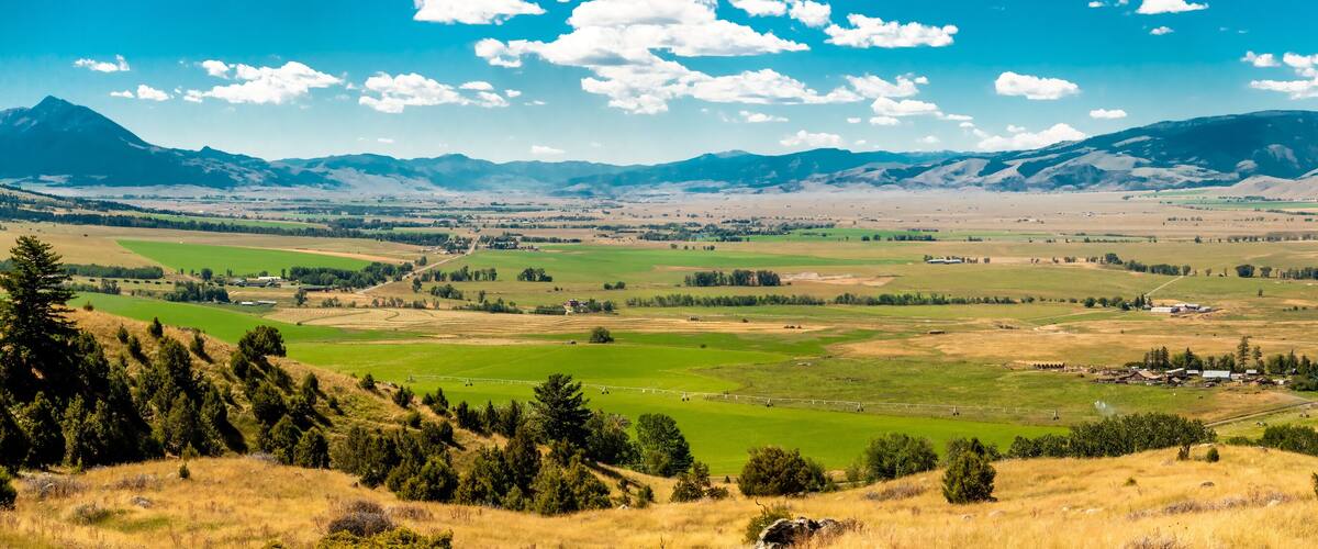 scenes around yellowstone national park in wyoming