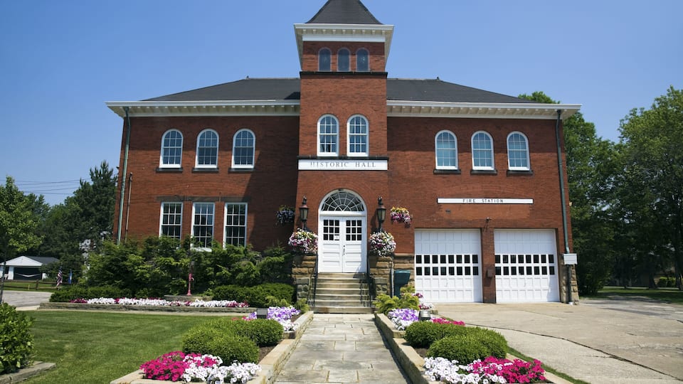 Historic Hall and Fire Station in Independence, Ohio